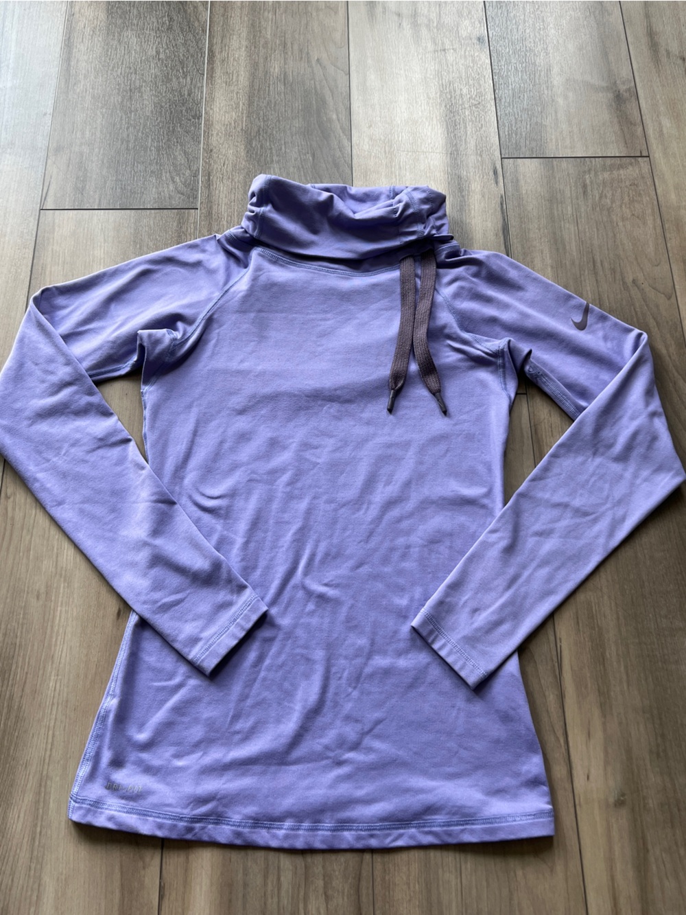 Nike Lavender Funnel Neck Performance Pullover Long Sleeve Activewear Top Size S